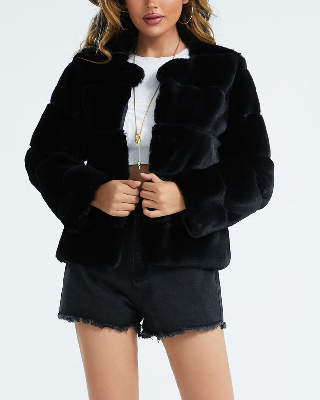 Fluffy vest met lange mouwen Rebeca