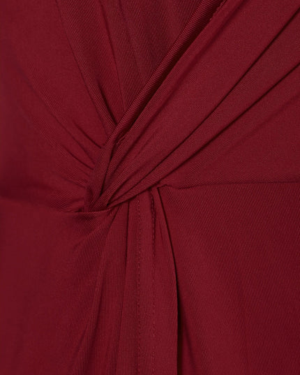 Elegante jurk met gedraaide spaghettibandjes