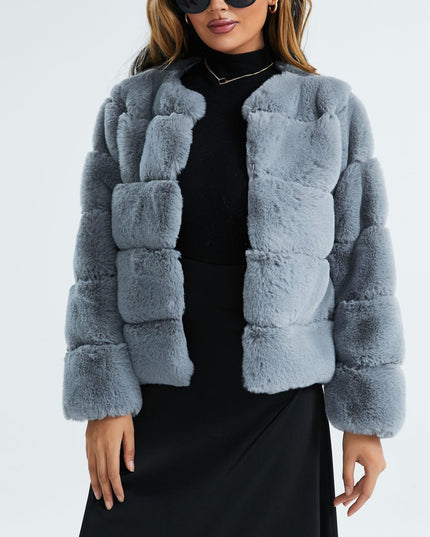 Fluffy vest met lange mouwen Rebeca