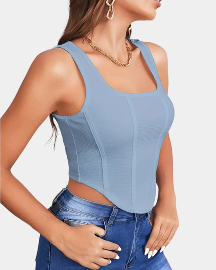 Amara vierkante halslijn corset top