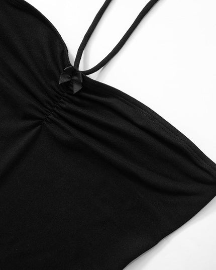 Slanke top met kanten detail