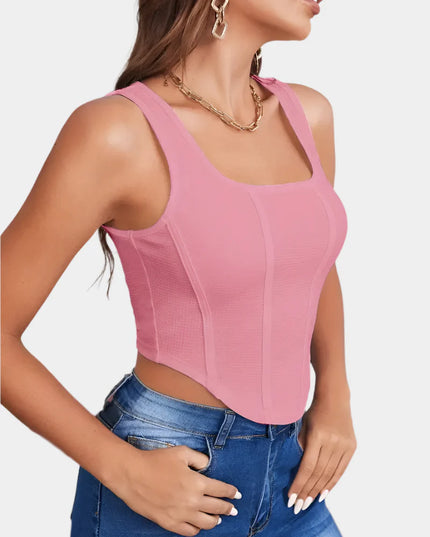 Amara vierkante halslijn corset top