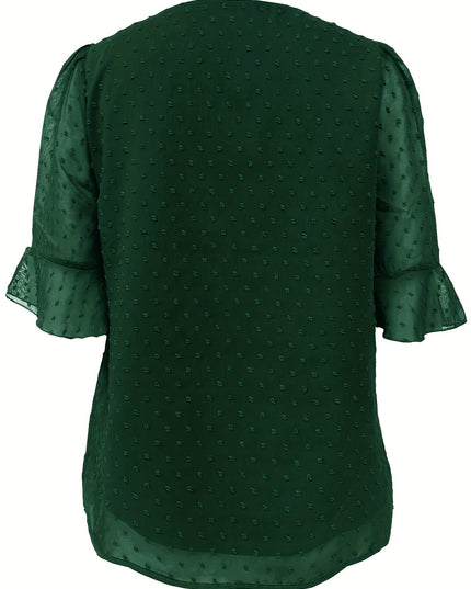 Losse blouse met lage mouwen