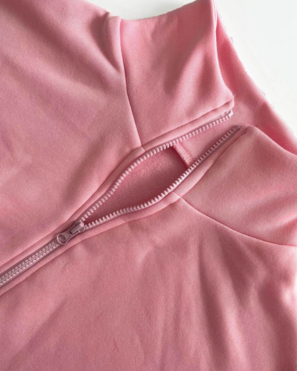Blouse met rits en joggingbroek