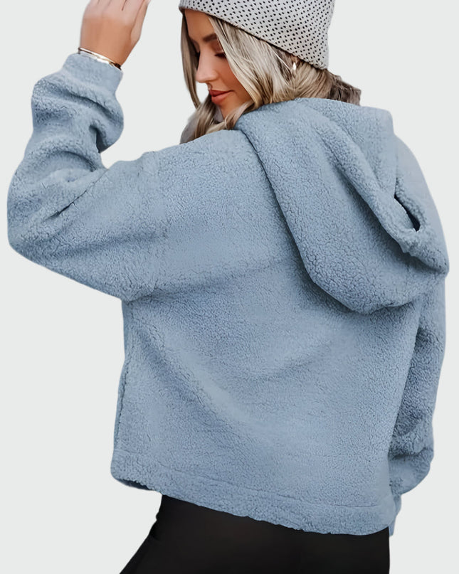 Zachte hoodie met knopen