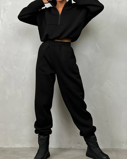 Blouse met rits en joggingbroek