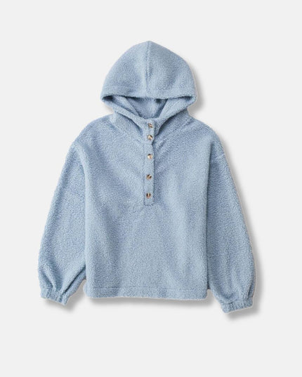 Zachte hoodie met knopen