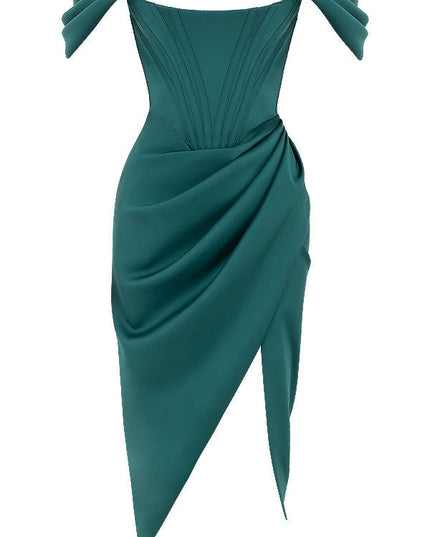 Elegante jurk met satijnen bandjes