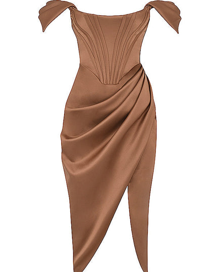 Elegante jurk met satijnen bandjes