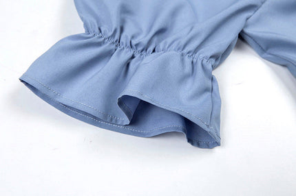 Mini-jurk met V-hals en korte mouwen voor de zomer