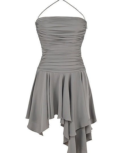 Smokey asymmetrische mini-jurk