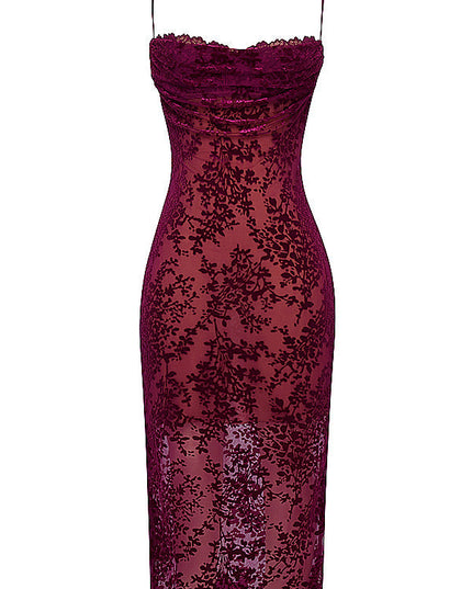 Cranberry dunne mini-jurk