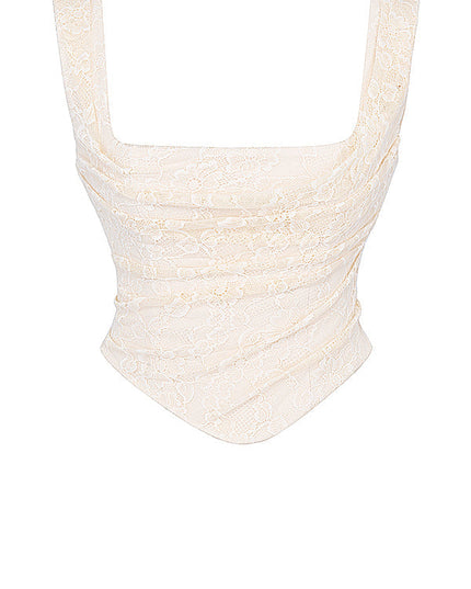 Elegante set met korset en getextureerde rok