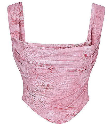 Ontspannen korset met roze print