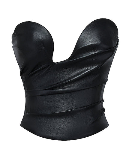 Strapless korset van biologisch leer