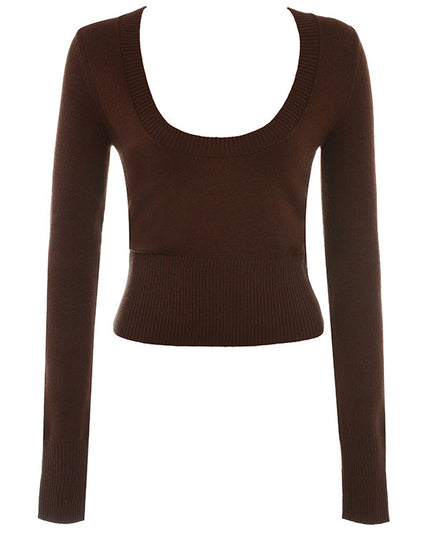 Top en broek van chocoladekleurige kasjmiermix