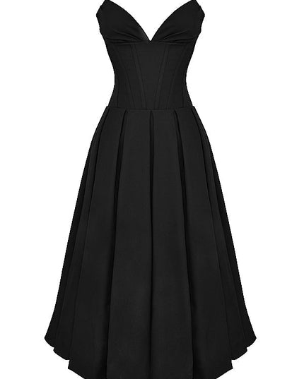 Strapless maxi-jurk met ballerina's