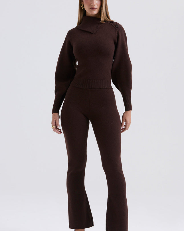 Elegante kasjmiermix trui met broek