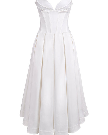 Strapless maxi-jurk met ballerina's