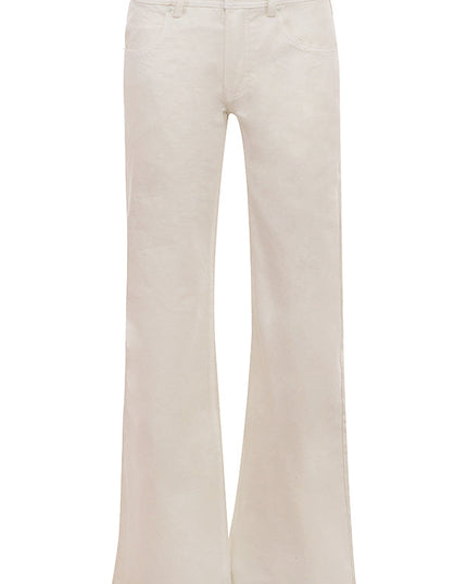 Gebreid wit vest met knopen en broek