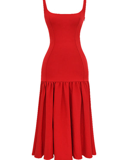 Midi-jurk met verlaagde taille