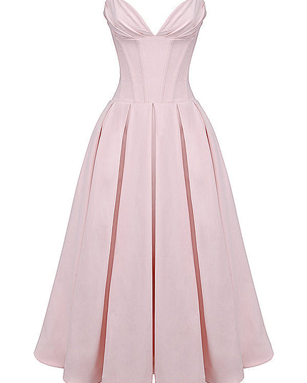 Strapless maxi-jurk met ballerina's