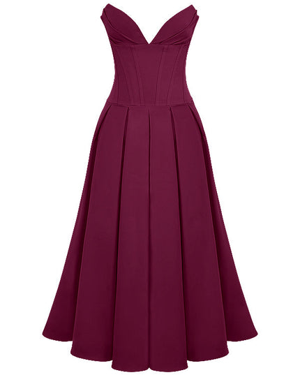 Strapless maxi-jurk met ballerina's