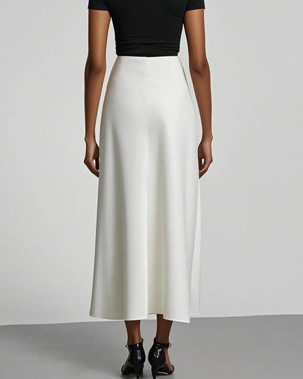 Elegante satijnen maxi-rok