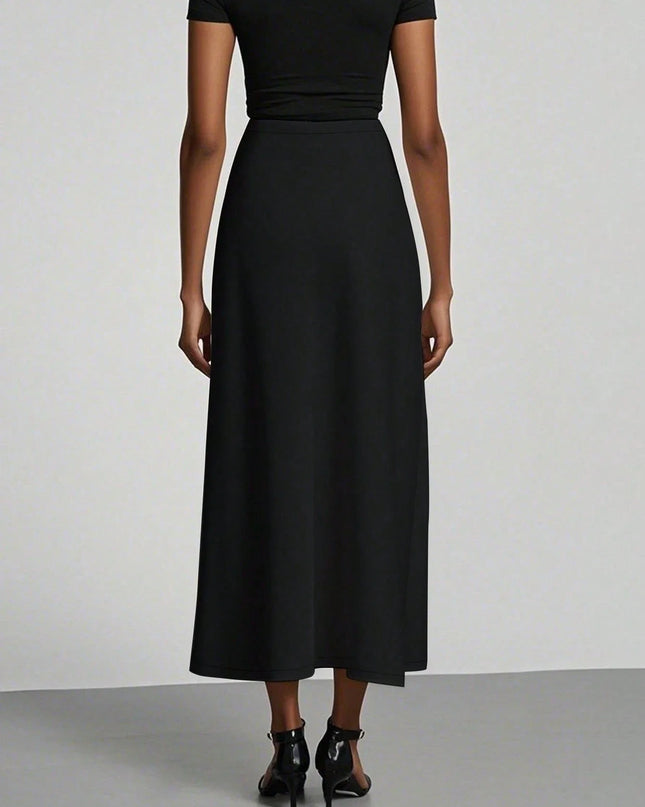 Elegante satijnen maxi-rok