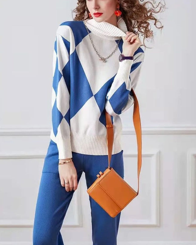 Casual set met lichte trui en broek