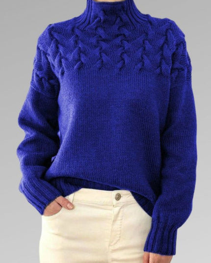 Elegante zigzag gebreide trui