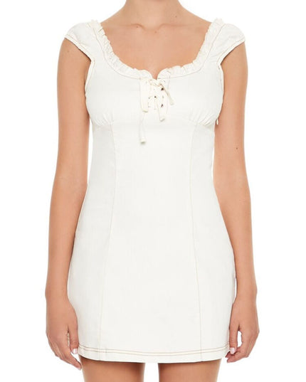 Witte casual mini-jurk