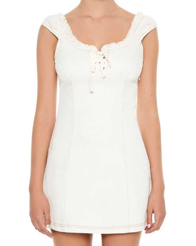 Witte casual mini-jurk