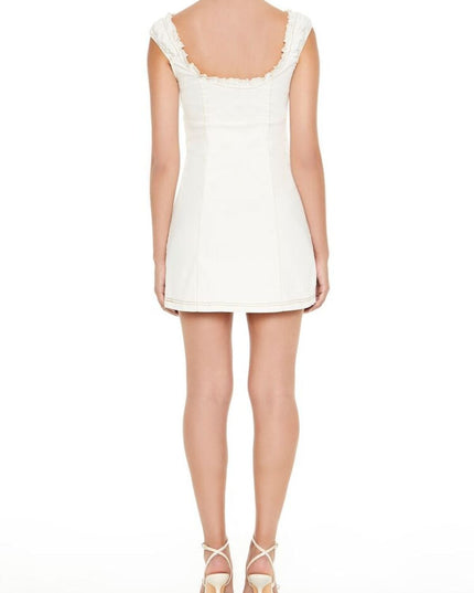 Witte casual mini-jurk