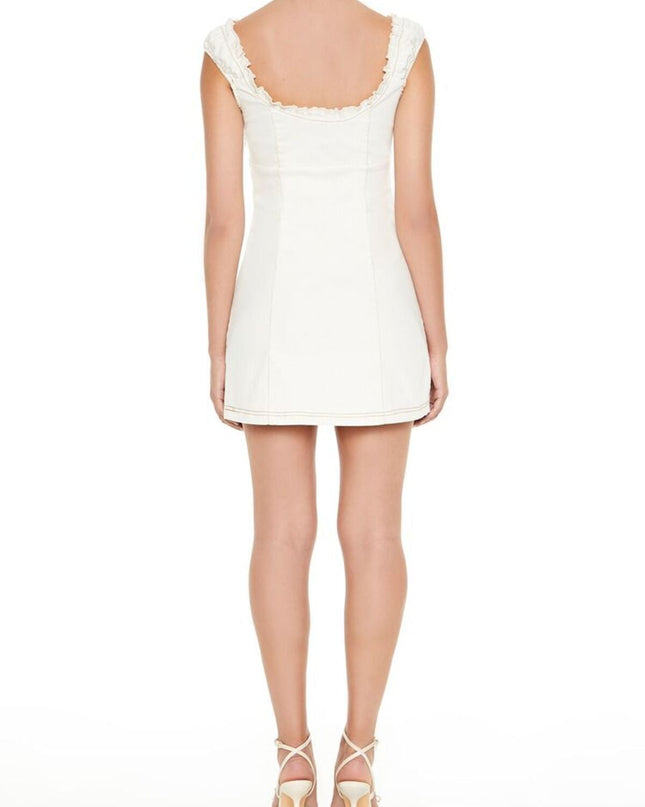 Witte casual mini-jurk