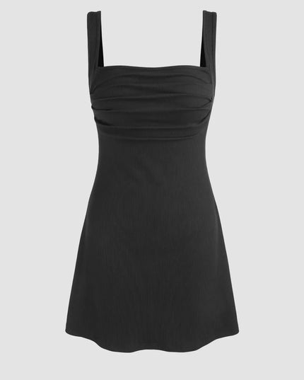 Ayanna gevoerde mini-jurk