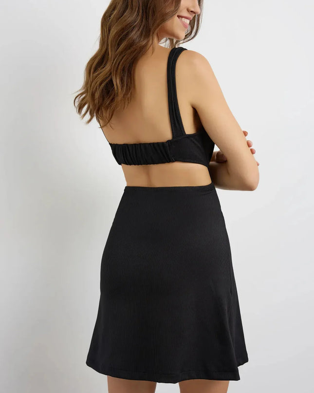 Ayanna gevoerde mini-jurk