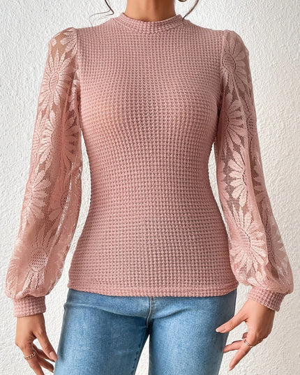 T-shirt met ronde hals en bloemenpatroon