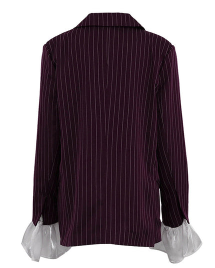 Losse elegante gestreepte blazer