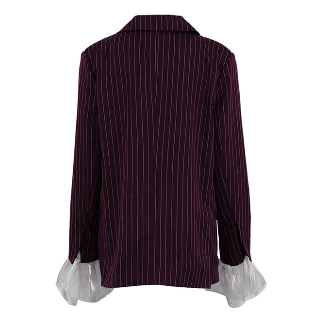 Losse elegante gestreepte blazer