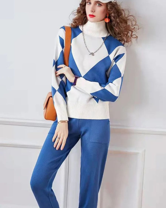 Casual set met lichte trui en broek