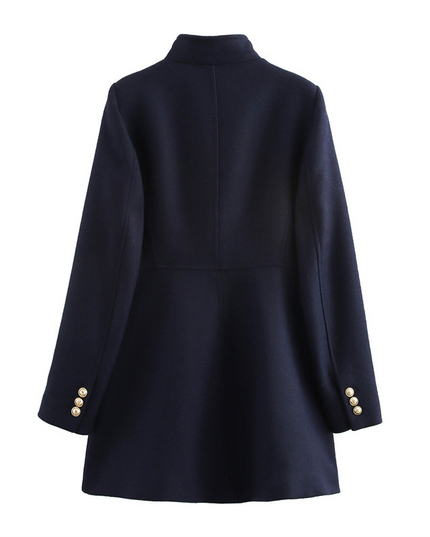 Elegante jas met dubbele stiksels
