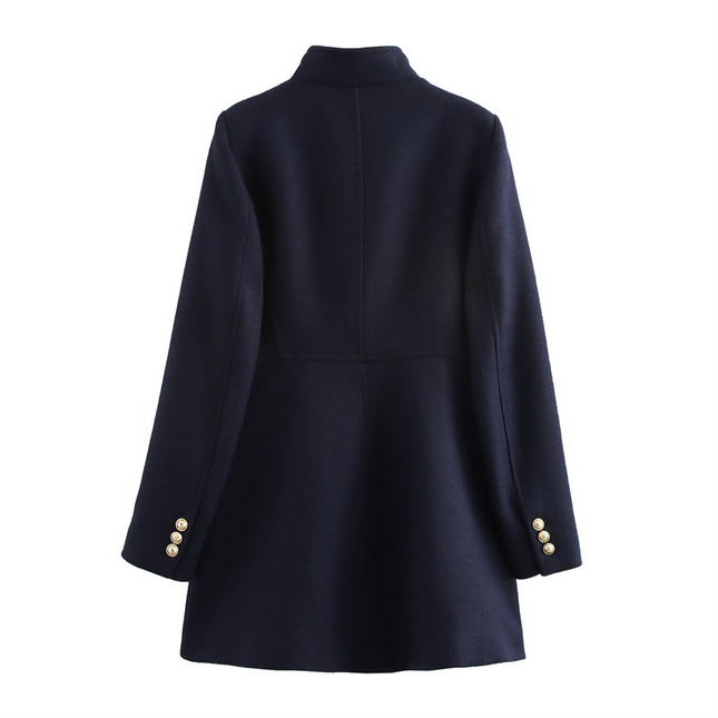 Elegante jas met dubbele stiksels