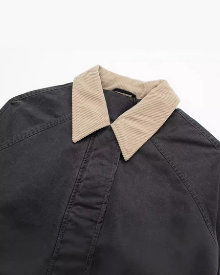 Warme casual jas met polokraag