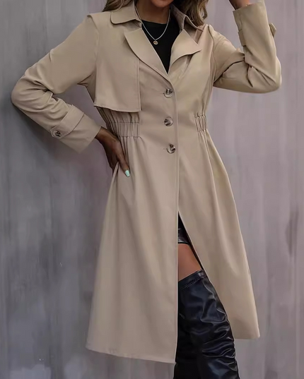 Trenchcoat met lange taille