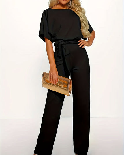 Wijde jumpsuit met tailleband
