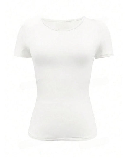 Kort slank t-shirt met ronde hals