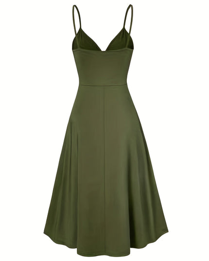 Elegante jurk met gedraaide spaghettibandjes