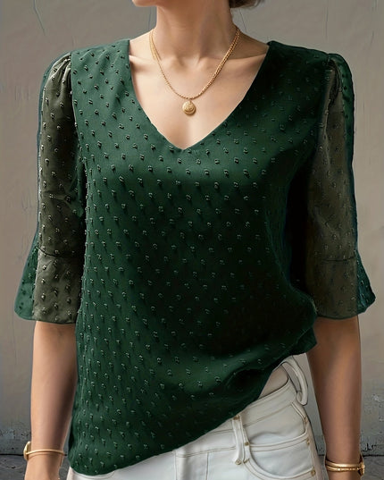 Losse blouse met lage mouwen
