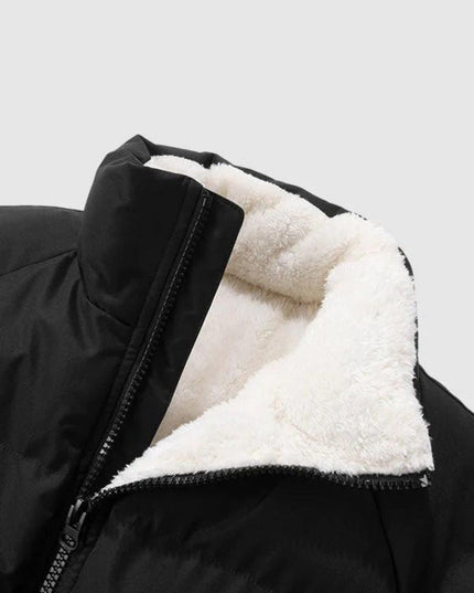 Gewatteerd, met fleece gevoerd pufferjack voor heren
